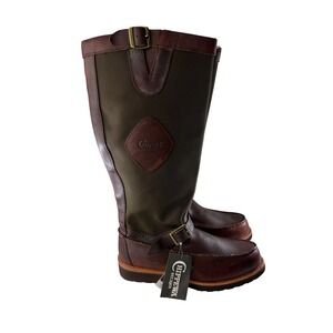 Chippewa Mens Cutter‎ Snake Zipper Work Riding Tall Boots Vibram Gumlite 12D NEW